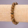 Natural Pietersite Stone Bracelet, Smooth Round Beads, Diameter 8(+/-)mm, Circumference 18cm (Stretch)