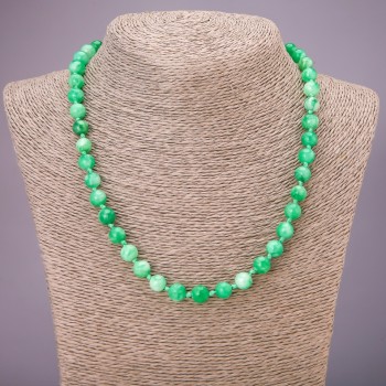 Necklace, Synthetic Amazonite Smooth Round Beads, Diameter 8(+/-)mm, Length 48cm