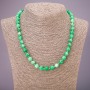 Necklace, Synthetic Amazonite Smooth Round Beads, Diameter 8(+/-)mm, Length 48cm