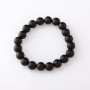 Shungite (Imitation) Elastic Bracelet, Smooth Round 6mm, length 18cm+