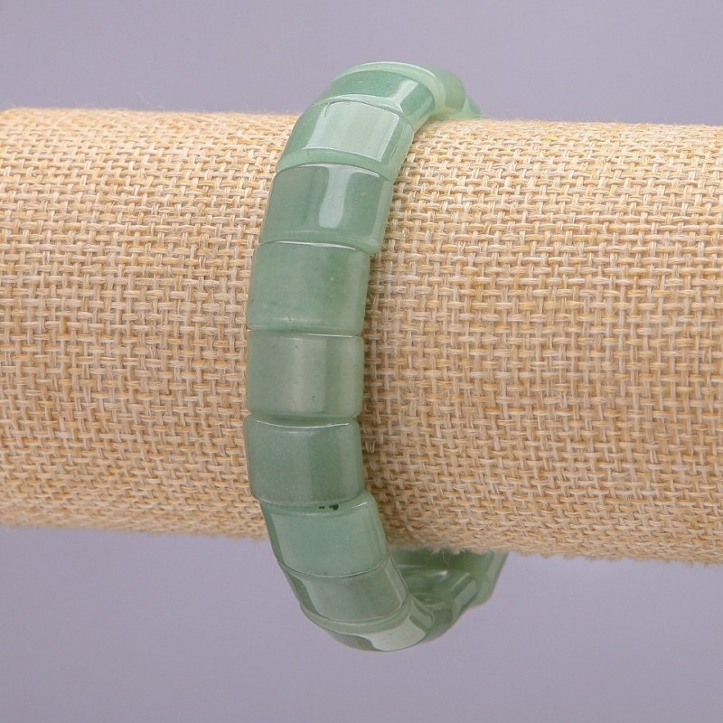 Jade Link Bracelet, diameter 10, 5x15(+-)mm, length 19cm
