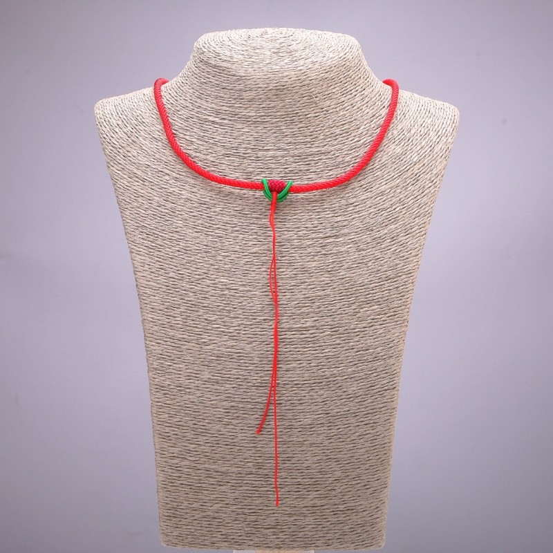 Red Green Neck Cord with Lock Clasp 60cm
