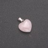 Rose Quartz Heart Pendant 15x15x23mm