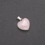 Rose Quartz Heart Pendant 15x15x23mm