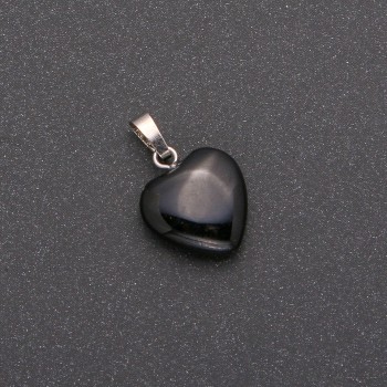 Heart Pendant Agate 14x14x23mm