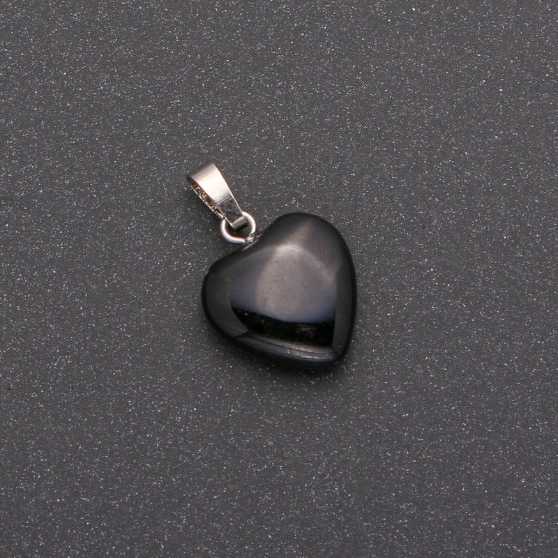 Heart Pendant Agate 14x14x23mm