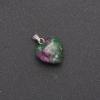 Zoisite Heart Pendant, 14x14x23mm +