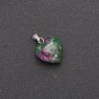 Zoisite Heart Pendant, 14x14x23mm +