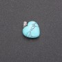 Turquoise Heart Pendant (single) green 14×14×23mm