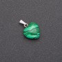 Pendant Heart Malachite (pressed) 14x14x23mm