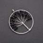 Pendant "Tree of Happiness" Aventurine Blue Sand Cairo Night, diameter 50mm