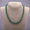 Natural Malachite Necklace, Smooth Round Beads, diameter 8mm, length 48cm