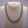 Natural Malachite Necklace, Smooth Round Beads, diameter 8mm, length 48cm