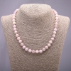 Natural Kunzite Necklace, Smooth Round Beads, diameter 8(+-)mm, length 45cm