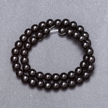 Agate Beads (Pressed) On String, Diameter 8mm, Length 37cm+