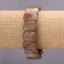 Heliotrope Jasper Bracelet, Link 13x18x6(+-)mm, on Elastic, 18cm Circumference