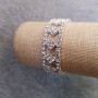 Rhinestone Bracelet "Chessboard" Double-Row Stretch, circumference 17cm