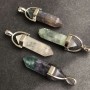 Hexagon Pendant Fluorite Stone 39x32x9mm