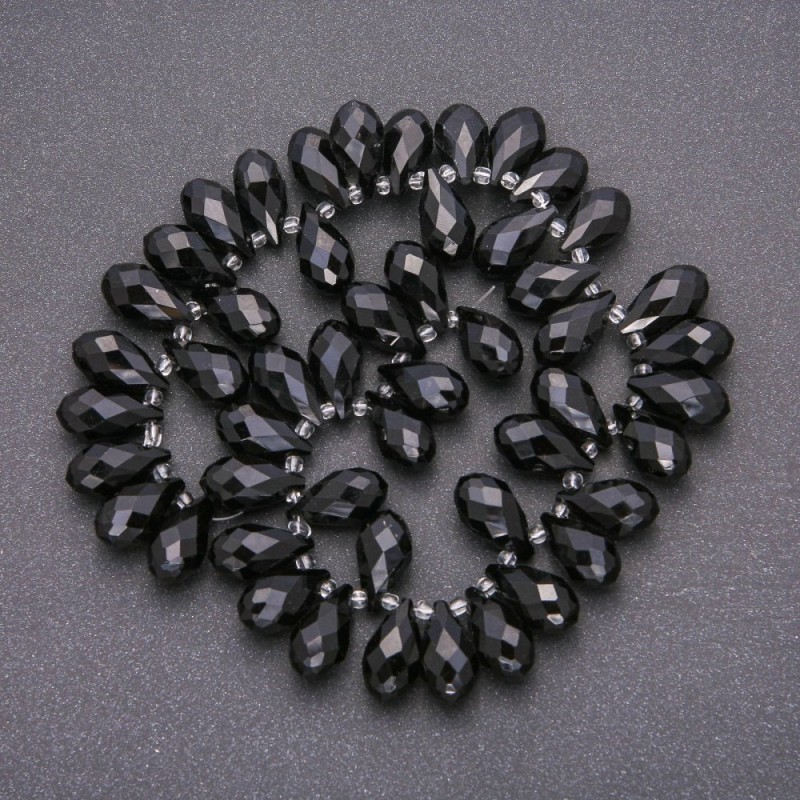 Czech Crystal beads on fishing line, Czech Crystal butterfly, diameter 10x18 (+/-) mm, length 33cm