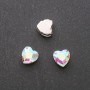 Price per pack /10pcs. Sew-on Crystal in Setting Heart 12mm Rainbow