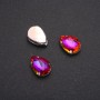 Price per pack /10pcs. Sew-on Crystal in Setting Drop 13x18mm Raspberry-Orange