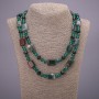 Clearance Long Necklace "Orion's Constellation" natural stone Jasper, "Czech crystal", length 120cm