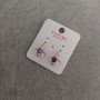 Xuping Earrings with Purple Stones 6x17mm 18K Gold Plated