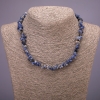 Natural Sodalite Chip Necklace, Diameter 7(+-)mm, Length 45cm