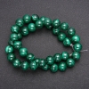 Natural Stone Beads Malachite Smooth Round, Diameter 10 (+/-) mm, Length 38cm