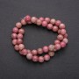 Rhodochrosite Natural Stone Beads, Smooth Round, Diameter 8(+-)mm, Strand Length 38cm+