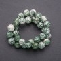 Moss Agate Beads, Smooth Round, Diameter 12.5(+-)mm, Strand Length 38+-cm