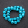 Turquoise Beads Smooth Round, diameter 12 (+/-) mm strand, length 38 +/- cm