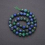 Azurite Natural Stone Beads, Smooth Round, Diameter 8.5(+-)mm, Strand Length 38+-cm