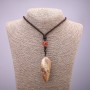 Landscape Jasper Natural Stone Pendant 20x50mm (+-) on Cord, Length 70cm