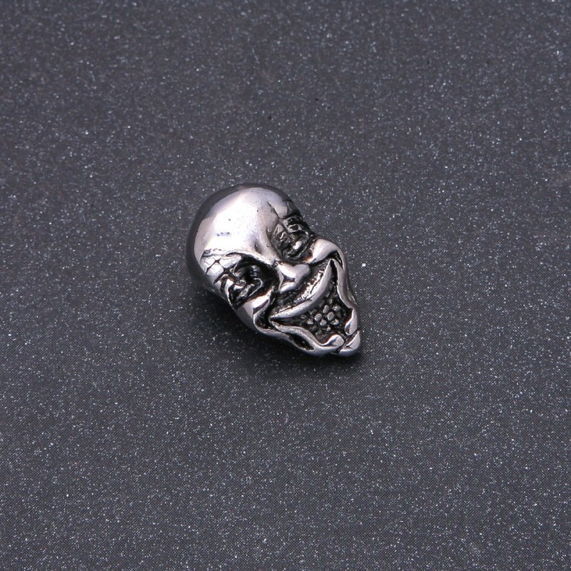 Pandora-style Bead Charm Findings, Steel-finish 12x20mm, Inner Diameter 8mm, Silver-tone Metal
