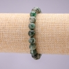 Natural Fuchsite (Muscovite) Stone Bracelet, Smooth Round, Diameter 8(+/-)mm, Length 18cm+/- Stretch