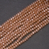 Czech Crystal Beads Transparent Champagne with Petrol Lustre "Rondelle", 3.5x3(+/-)mm Diameter, Strand Length 38cm