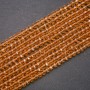 Czech Crystal Beads, Clear Amber "Rondelle", Diameter 6x4.5(+/-)mm, Strand Length 38cm