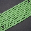 Czech Crystal Beads Semi-Matte Light Green "Rondelle", 6x4.5(+/-)mm Diameter, Strand Length 38cm