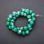 Beads on Thread, Natural Stone Green Eye Agate, Smooth Round, Diameter 10mm +/-, Length 38cm+