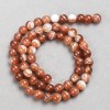 Orange Agate Beads on Strand, Smooth Ball, Diameter 10mm+/-, Length 38cm+