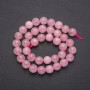 Rose Quartz Beads, Smooth Ball, Diameter 10(+/-)mm, Length 38cm