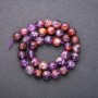 Natural Ametrine Stone Beads, Faceted Ball, Diameter 10(+/-)mm, Length 38cm