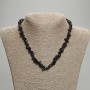 Assorted Natural Stone Necklace, Smoky Quartz Obsidian Tinted Quartz Chips, diameter 7(+-)mm, length 45cm+- with extension chain