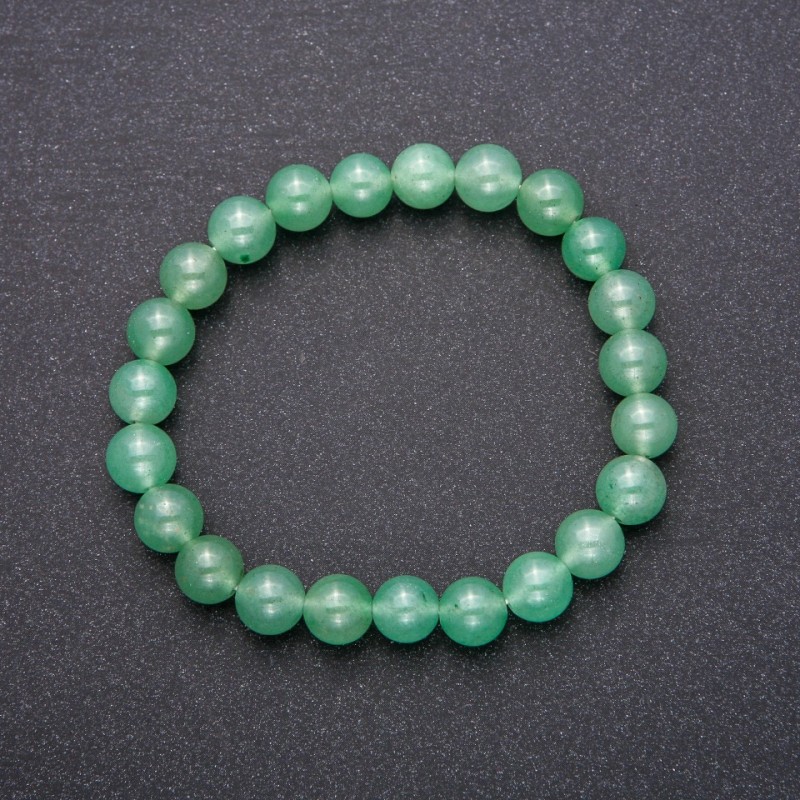 Jade Bracelet, Smooth Round, Diameter 8 (+/-) mm, Length 18cm