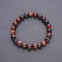 Agate Bracelet, Smooth Beads, Diameter 8(+-)mm, Circumference 18cm on Elastic
