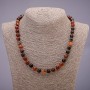 Agate Stone Beads Necklace, smooth round bead, diameter 8(+-)mm, length 48cm