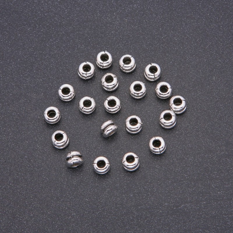 Spacer Bead Finding, Diameter 6mm, Pack 20g +/- 34pcs