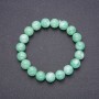 Burmese Jadeite Bracelet, Smooth Bead, Diameter 10(+/-)mm, Length 18cm on Elastic