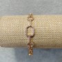 Xuping Bracelet with White Stones, Thickness 11mm, Length 17-19cm, 18K Gold Plated with Extension Chain